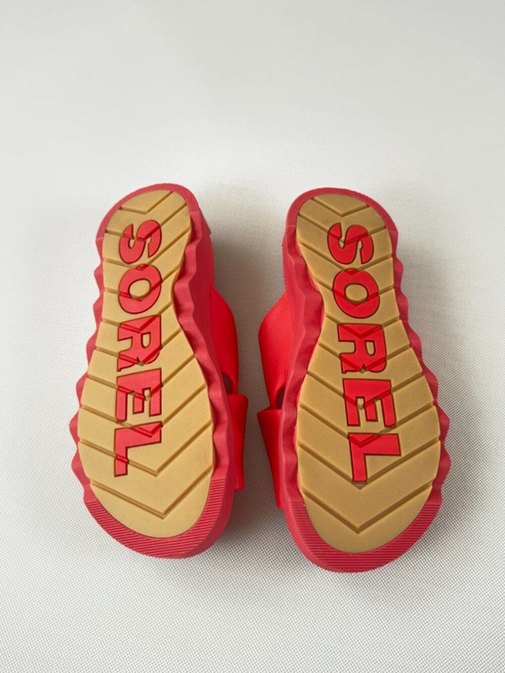 SOREL Viibe Crisscross Slide Sandals Size 10 Women Red Leather Strap NWOT - Picture 12 of 16